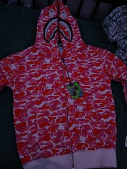 Pink bape hoodie