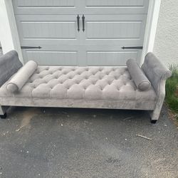 Grey Lounge Chaise 