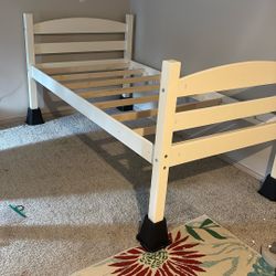 Bunk Bed Broken Down Into Two Beds.  Moving And Need Gone. All Hardware Accounted For With Ladder To Turn Back Into Bunk Beds. 