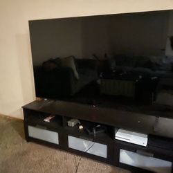 Lg 75 In Smart Tv And IKEA Tv Stand 