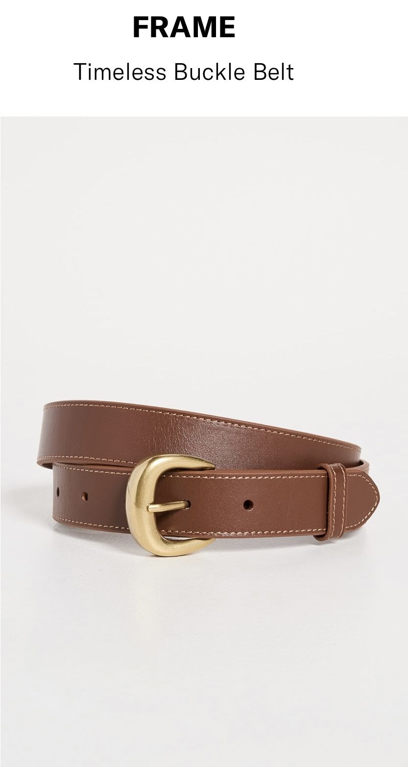 NEW FRAME BROWN LEATHER WITH GOLD BUCKLE 