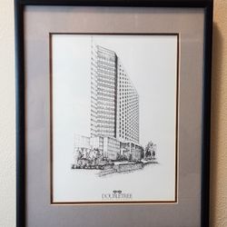 Limited Print of a Sketch of DoubleTree Hotel in Downtown Atlanta, Georgia 15"x12
