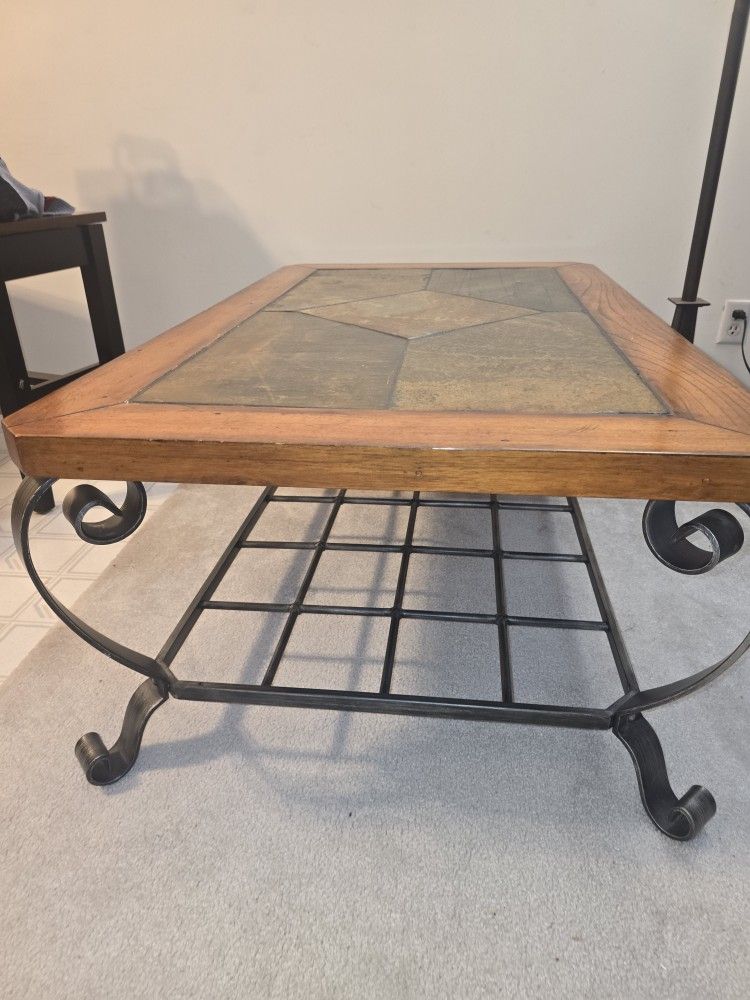 Steel & Wood Table Set