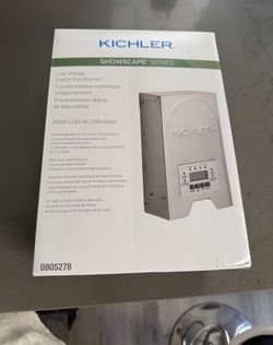 Kichler 200W 120V Multi-Tap Landscape Lighting Transformer with Digital Timer Stainless Steel