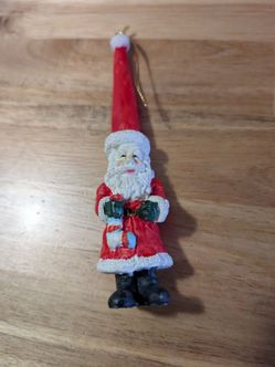 (S8) Vintage Tall Hat Santa Claus Christmas Ornament