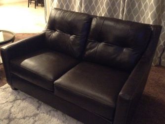 Top grain leather couch and love seat
