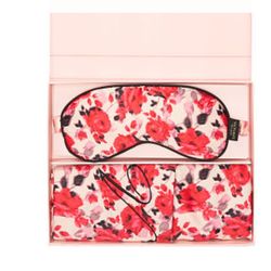 New Victoria Secret Satin Pillowcase And Eye Mask In Gift Box 