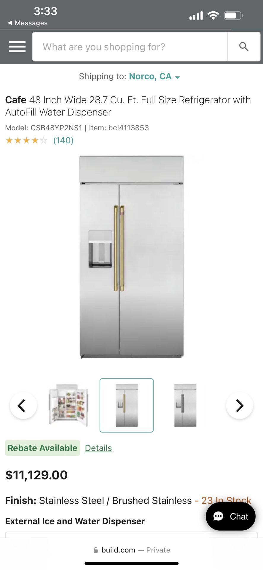 Cafe 48 Inch Counter Depth Wide Refrigerator