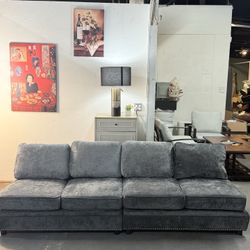 🔥Special Discount 🔥Modular Sectional Sofa, 4 Seater Cloud Couch ,Chenille Modern Sectional Couches for Living Room, Apartment(Dark Gray) 💰180$