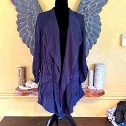 Zara Long Open Front Cardigan Style Light Jacket/Sweater

