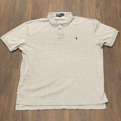 Polo by Ralph Lauren Grey Polo Shirt Size L