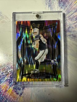 2024 Panini Select - Concourse Brock Bowers #31 Red & Yellow Shock Prizm (RC)