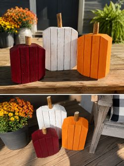 Wooden Pumpkin Fall Decor