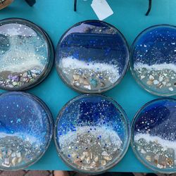 Glass Base  Candle  Trays , Holders , Jewelry Trays …