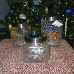 Glass Canisters Set 3