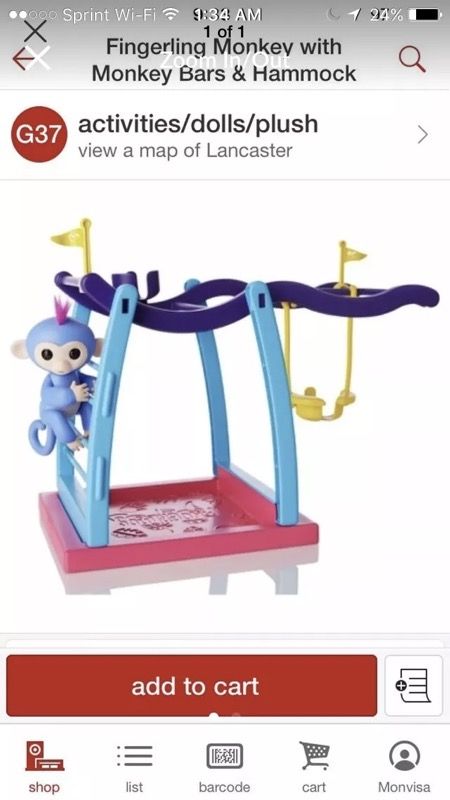 New wowee Fingerlings monkey bar and swing set