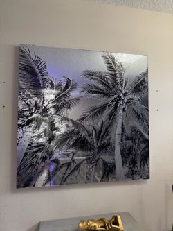 Mirrored glass wall art
