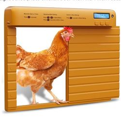 Automatic Chicken Coop Door Battery Powered with Timer & Light Sensor, LCD Display  New 
