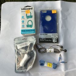 2 Billboard Wireless Bluetooth Earbuds With Built-In Mic & Controls,car charger