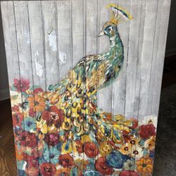 Blooming Peacock Wall Decor Wall Art Painting