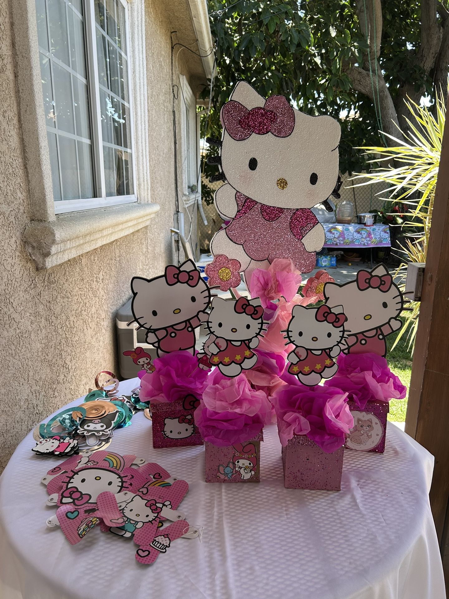 Hello Kitty Decorations (used But In Good Condition)