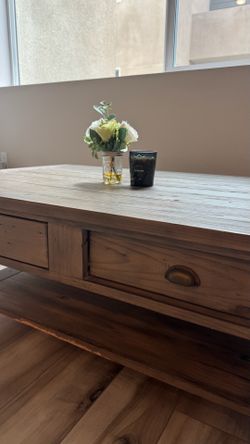 Real wood coffee table