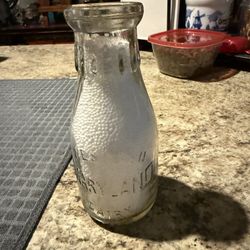 For Sale – Vintage 1 Pint Milk Bottle Antique 1920s embossed glass milk bottle from Weston, Maryland Dairy. Measures approximately 8 inches tall. Exce