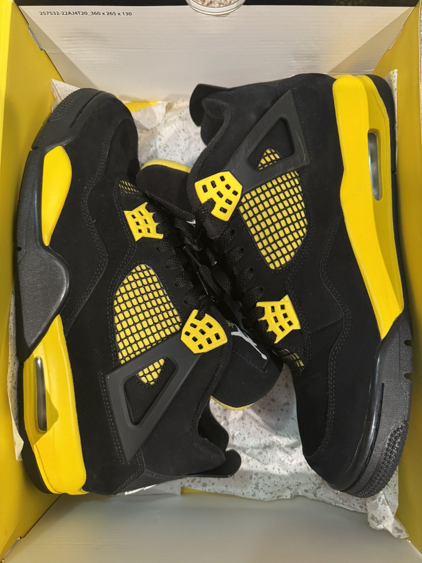 Air Jordan 4 Retro “Thunder 2023” Size 12 Men’s OG ALL