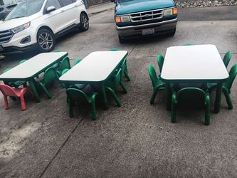THREE VERY NICE ANGELES CHILDREN'S TABLE AND CHAIRS FOR SALE