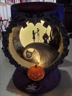 Bath & Body Works nightmare before christmas spiral hill light up pedestal candle holder