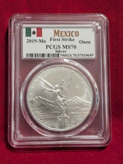 2019 Libertad Mexico 1oz. Silver PCGS MS70 First Strike