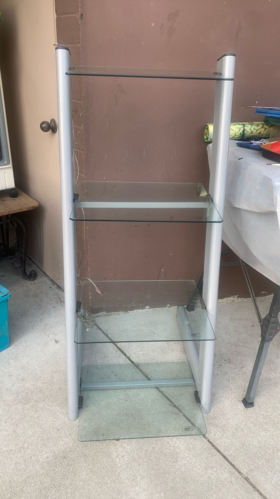 Three Shelves Glass Table