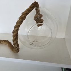 Hanging Globe Glass Terrarium 5"h. 