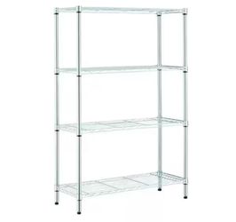 HDX 4-Tier Steel Wire Shelving Unit in Chrome (36 in. W x 54 in. H x 14 in. D)=184