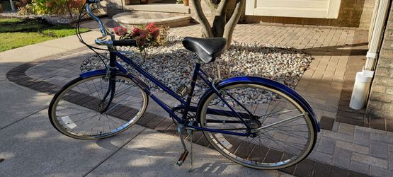 Vintage Blue Cruiser Bicycle