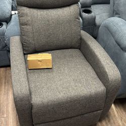 New Matte Grey Manual Fabric Recliner