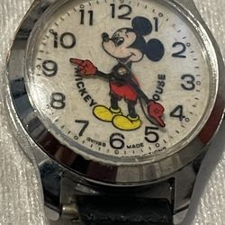 Vintage Bradley Mickey Mouse Swiss Made Running Mechanical Watch