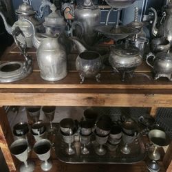 Vintage  Sterling Silver  Brass Sets 