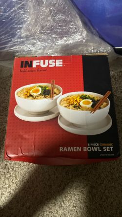 Infuse Ramen Bowel Set 8 Pieces Ceramic