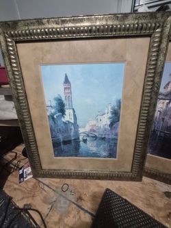 Framed Venice Canal Art Print