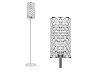 Crystal Floor Lamp with Chrome Stand