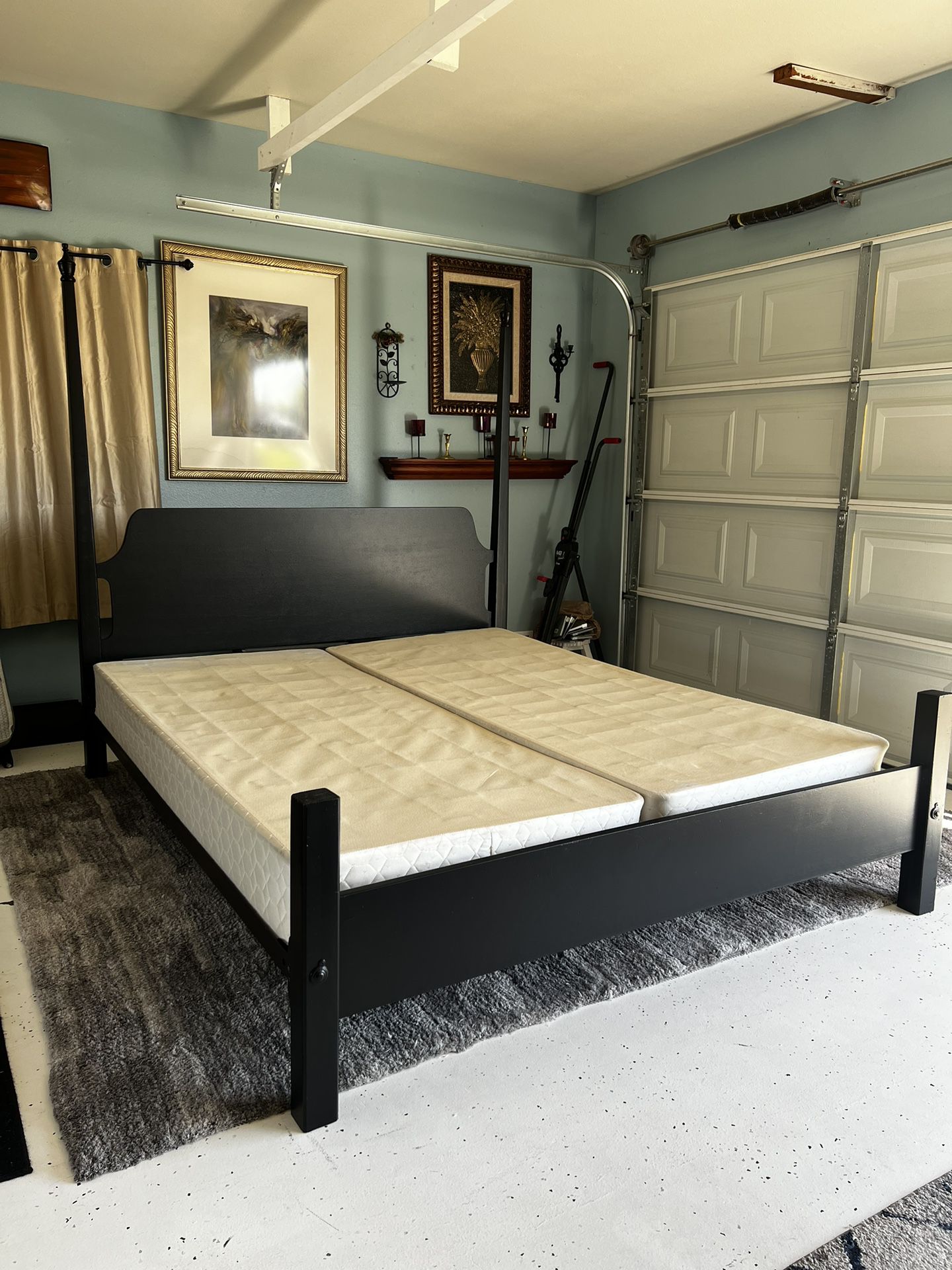 Cal King Bed frame/with Spring Box 