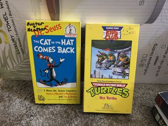 Cat in the hat and ninja Turtles cartoon VHS