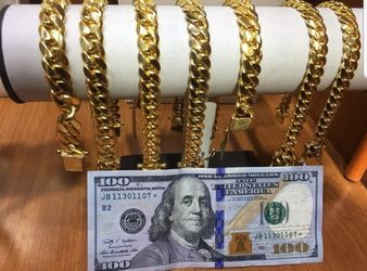 Cuban bracelet 14MM Gold Plated 14K Doesn't Loses Color