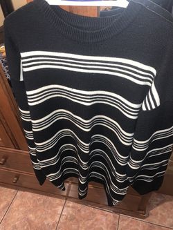 Chunky Striped Acrylic Sweater