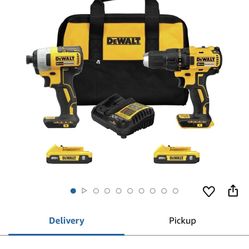 DEWALT 20V MAX Cordless Drill, Impact Driver, 2-Tool Power Tool Combo Kit