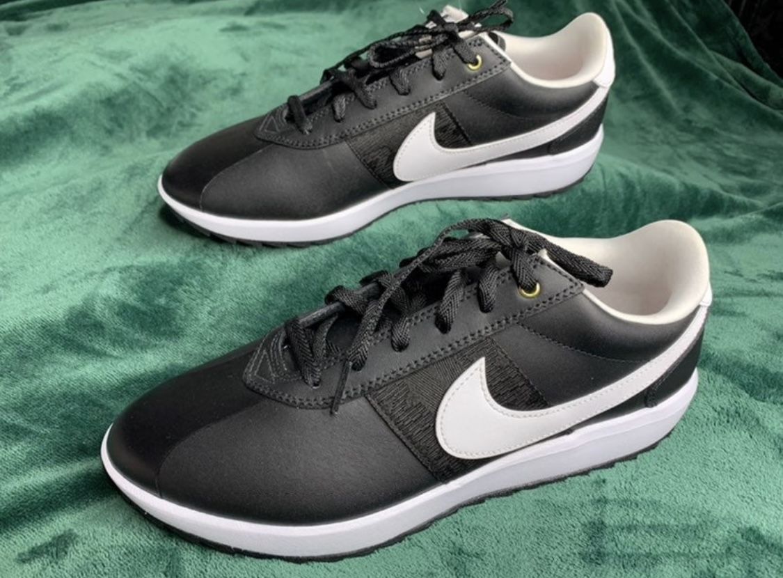 Nike Cortez Tour G Golf Shoes Black white mens size spikeless