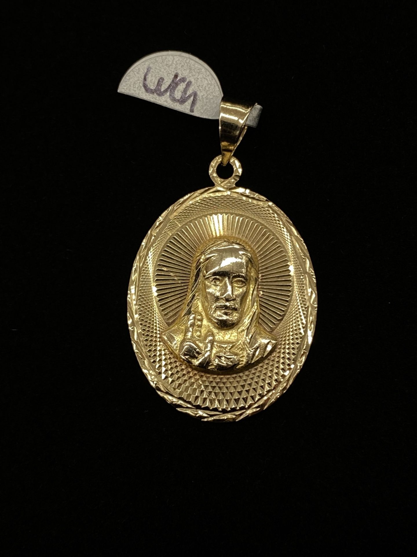 $650 Three Tone Gold Double Sided Religious Charm