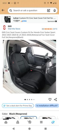 2022-2026 Honda Civic Seat Covers (Black)