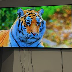 LG 77 Inch OLED CX 4K with Samsung Speaker Bar and Back Speakers 